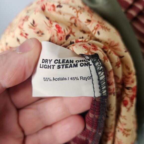 NOTHING MATCHES Sleeveless Midi Dress 2 Artsy Lagenlook Mixed Print Drop Waist - Picture 7 of 7